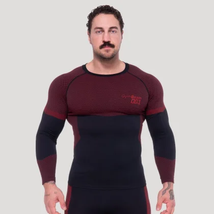 GymBeam OG1 Seamless Longsleeve Black/Red