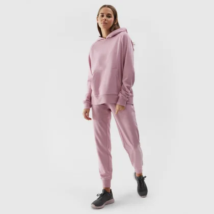 Dámské tepláky typu jogger - růžové