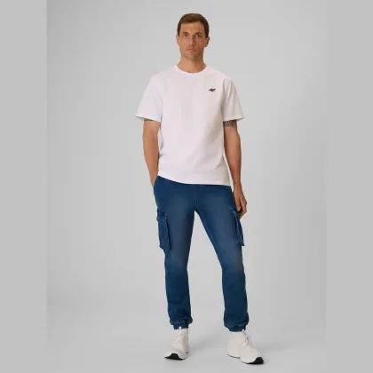 Casual cargo nohavice pánske - denim