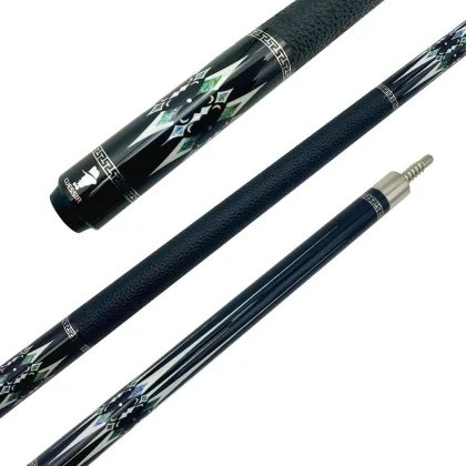 Biliardové tágo Cuesir Carbon – dvojdielne, 12,5 mm špička, čierne prémiové vyhotovenie