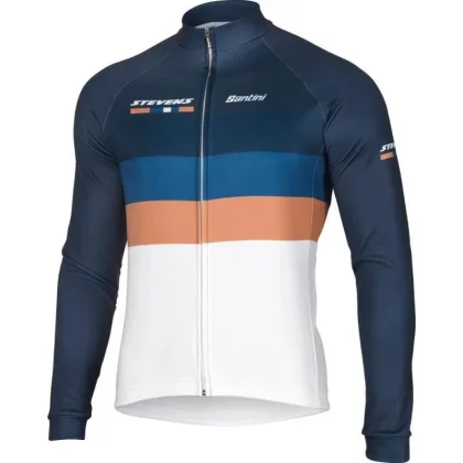 Stevens Aero Equipe Modro/bílo/zlatý Dlouhý Rukáv dres POUZE L (VÝPRODEJ)