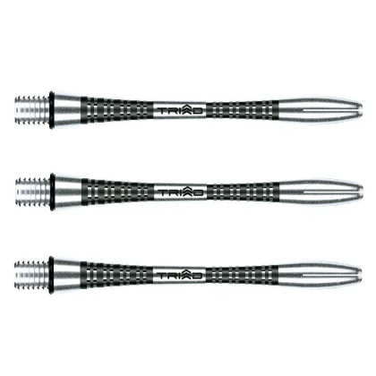 Násadky na šípky Winmau Triad Aluminium, čierne dlhé