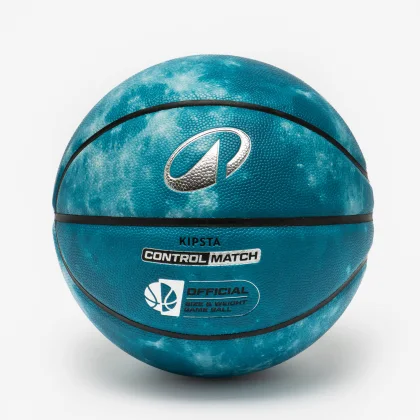 KIPSTA Basketbalová lopta BT500 Control Match veľ. 7 modrá bez