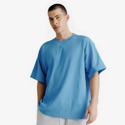 DECATHLON Pánske oversize tričko Elementals modré L