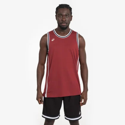 KIPSTA Obojstranný basketbalový dres TANK 500 čierny/červený XS