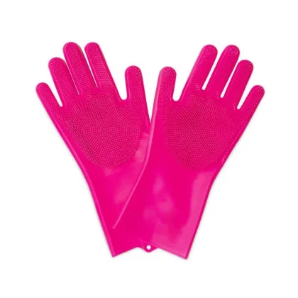 Nástroj na údržbu kola MUC-OFF Deep Scruber Gloves Pink M