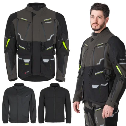 Moto bunda W-TEC Daimick Farba čierno-šedá,
