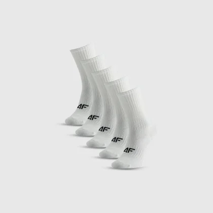 Dievčenské dlhé ponožky (5-pack) - biele