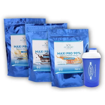 Fit Sport Nutrition 3x Maxi Pro 90% 750g + šejkr Fitsport