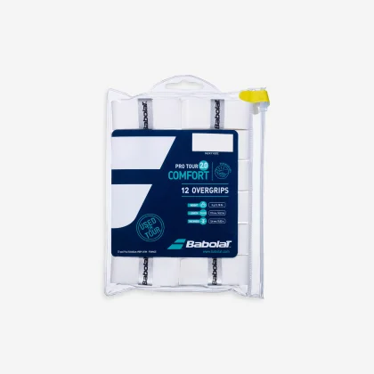 BABOLAT Tenisová vrchná omotávka Pro Tour 2.0 biela 12 ks ......