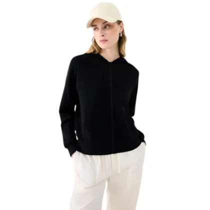 Női cipzáras pulóver 4F SWEATSHIRT F1577-20S-DEEP BLACK