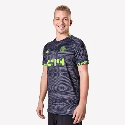 KIPSTA Futbalový dres Viralto II Wavy čierno-žltý XL
