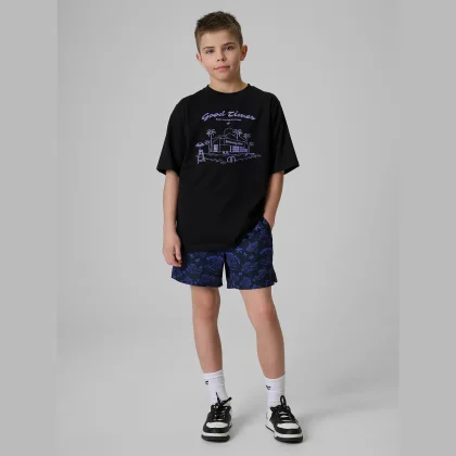 Plážové šortky boardshorty chlapčenské - multicolor