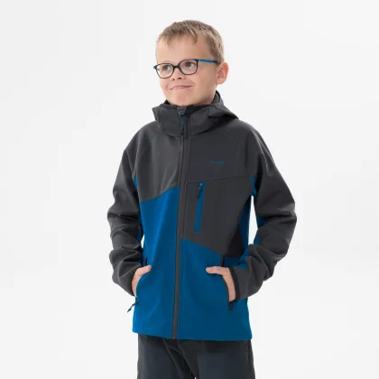 QUECHUA Turistická softshellová bunda mh900 tw pre deti od 7 do 15 rokov 14-15 r (161-172 cm)