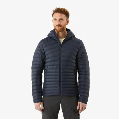 SIMOND Pánska turistická bunda MH100 páperová do -5°C modrá 2XL