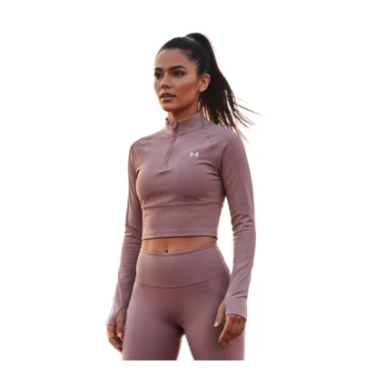 Dámske tréningové tričko s dlhým rukávom UNDER ARMOUR UA HG Rib 1 4 Zip