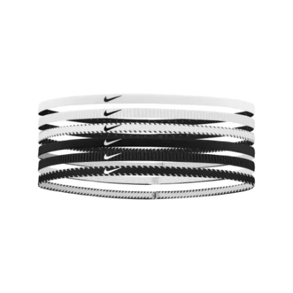 Čelenka NIKE FLEX CLASSIC SLIM HEADBANDS 6PK WHITE BLACK WHITE