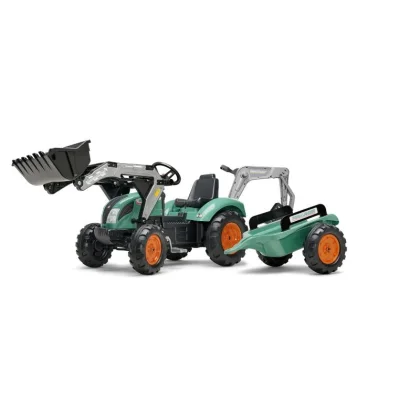 Falk Šlapací traktor 1054Y Farm Lander s nakladačem, bagrem a vlečkou