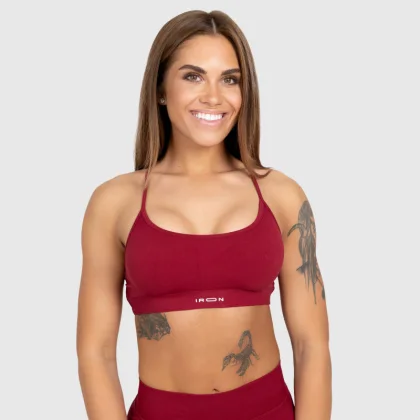 Športová podprsenka Iron Aesthetics Shape, bordová