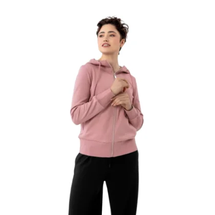 Dámska mikina so zipsom VOLCANO B-ALEXA-PINK