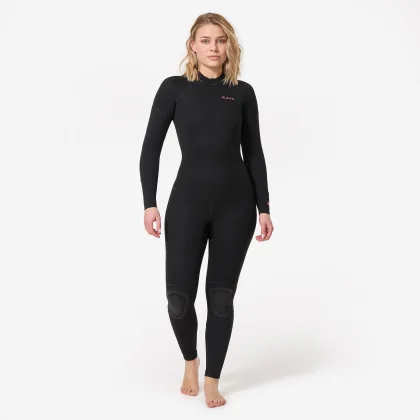 DECATHLON Dámska kombinéza na surf 100 neoprén 4/3 mm zips na chrbte čierna M