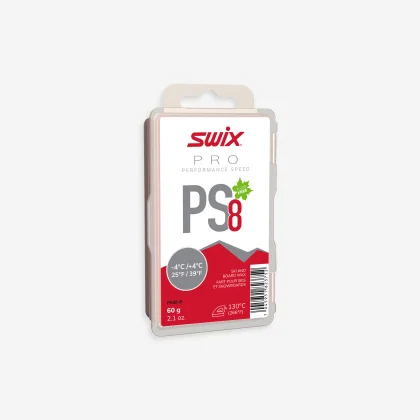 SWIX Sklzový vosk na bežecké lyže PS8 Červený -4 °C/+ 4 °C 60 g 60 g