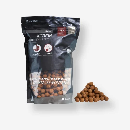 CAPERLAN Boilies na lov kapra Xtrem 900 14 mm 1 kg Kôrovce - Čierne korenie bez
