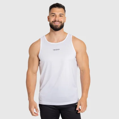 Pánske športové tielko Iron Aesthetics Athlete, biele