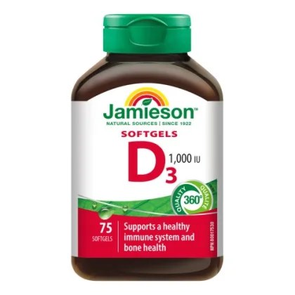 JAMIESON Vitamín D3 1000 IU 75 kapsúl