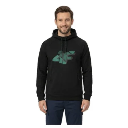Pánska mikina s kapucňou 4F SWEATSHIRT M2241-20S-DEEP BLACK