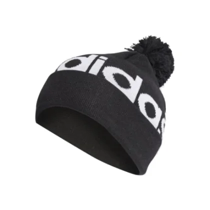 Dámska zimná čiapka ADIDAS POMPOM BEANIE BLACK WHITE