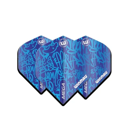 Letky na šípky Winmau Mega Standard Graffiti modré