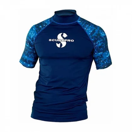 Lycrové triko Scubapro RASH GUARD AEGEAN UPF50, krátký rukáv - pánské
