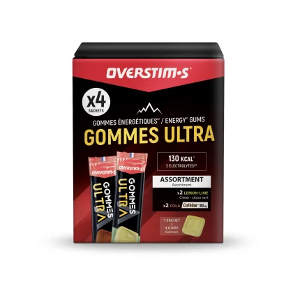 OVERSTIM.S OVERSTIM.s® energetické žuvačky Ultra citrón/limetka/kola 4 ks bez