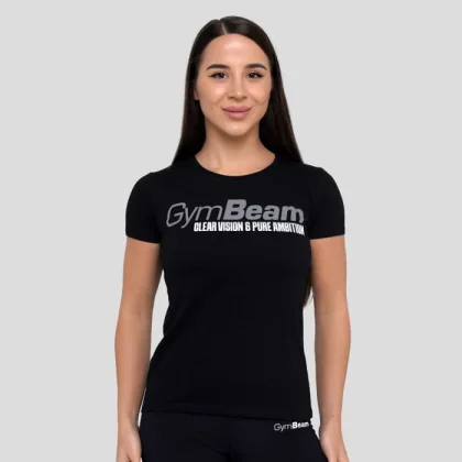 GymBeam Dámske tričko Pure Ambition Black XXL