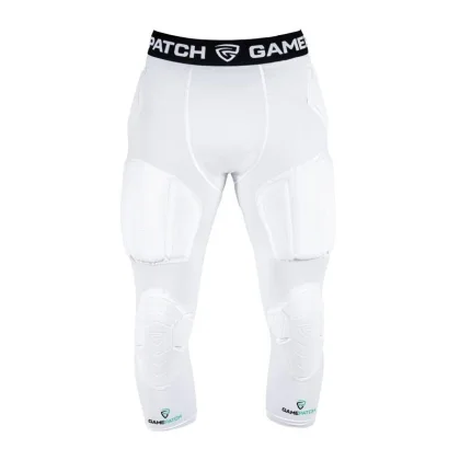 GAMEPATCH PADDED 3/4 TIGHTS WITH FULL PROTECTION WHITE POUZE M - Bílá (VÝPRODEJ)