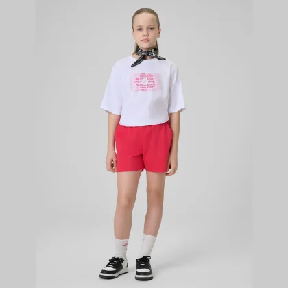 Teplákové šortky dievčenské - ružové