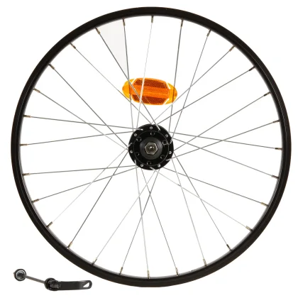 BTWIN Predné koleso na detský 20" bicykel s rýchloupinákom čierne bez
