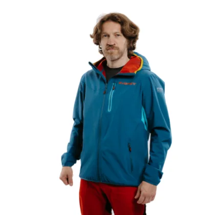 Pánska turistická bunda EVERETT LightSoftshell M oceanblue
