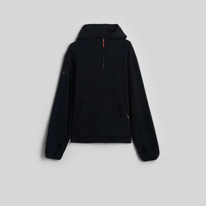 Dámsky polar regular s kapucňou - čierny