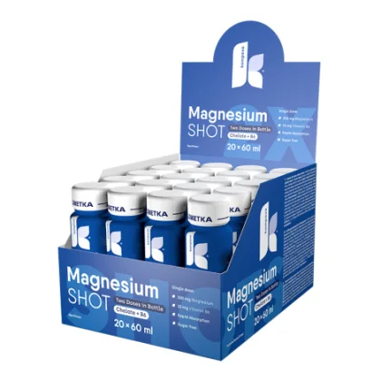 Kompava Magnesium SHOT 60 ml/1 kartón/20 ks, limetka