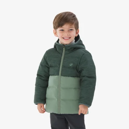 QUECHUA Detská prešívaná turistická bunda NH500 2-6 r. zelená 5-6 r (113-122 cm)