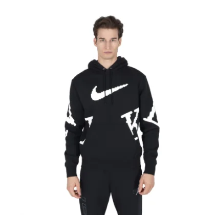 Pánska mikina s kapucňou NIKE M NK CLUB BB GX HDY NEO VAR BLACK WHITE