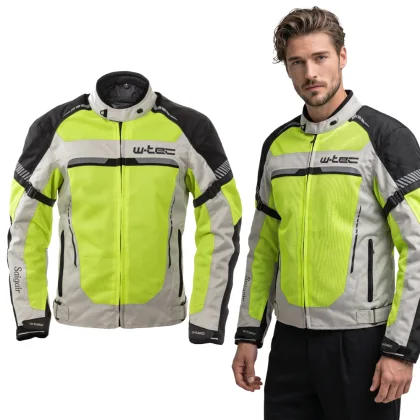 Pánska letná moto bunda W-TEC Saigair Farba Fluo Yellow-Gray,