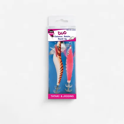 SEA SQUID Nadväzec s 2 nástrahami turlutte na lov sépií/kalmárov bez
