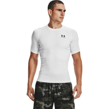 Pánske kompresné tričko s krátkym rukávom UNDER ARMOUR UA HG Armour Comp SS-WHT