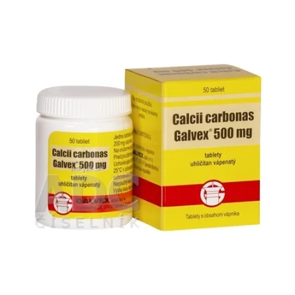 Calcii carbonas Galvex 500 mg 50 tbl