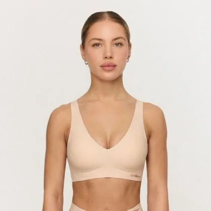 GymBeam Bezšvová podprsenka Comfy Beige L