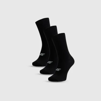 Dlhé ponožky (3-pack) pánske - čierne