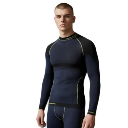 Pánske termo tričko s dlhým rukávom BLIZZARD SHORT CUT-Mens long sleeve, anthracite neon yellow